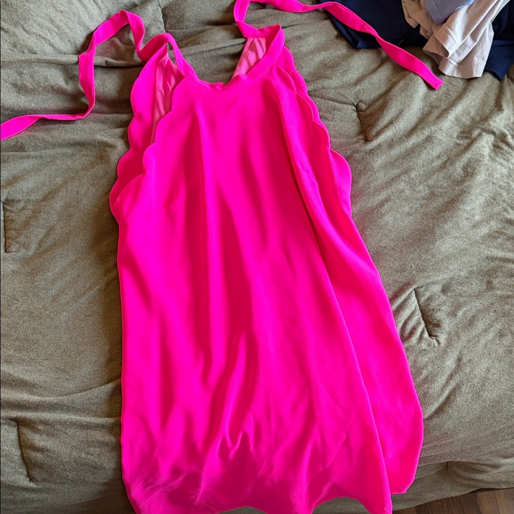 Vibrant Pink Sleeveless Dress